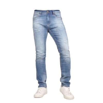 China New fashion men's jeans small waist iron rip fold designer designer famous denim joggers formal plus pants for sale