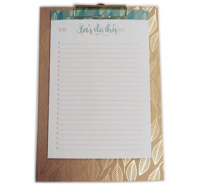 China Customized notepads notepad paper clip board-to-do list let us do this for sale