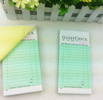 China hot top selling new restaurant guest checks checklist book for sale