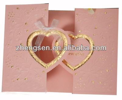 China paper & Cardboard Wedding Invitation Card With Hot Stamping Customized Greeting Card Festival Card for sale