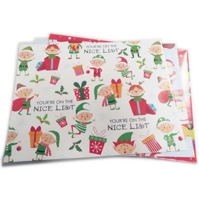 China Recyclable Customized Wrapping Paper Gift Paper-Christmas/Santa for sale