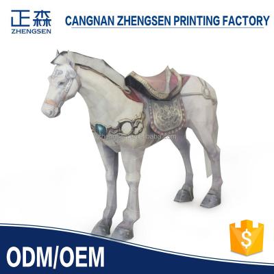 China Hot Sale Customized Cartoon Toy 3d Paper Model Horse for sale