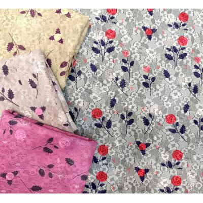 China High Quality Shrink-Resistant Lace Fabric 100% Polyester Digital Printed Fabric Is Soft And Comfortable for sale