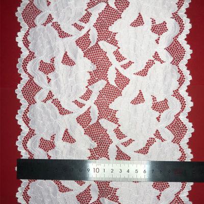 China High quality french jacquard fashion lace elastic 18cm 19cm lace fabric 22cm wide workable new design for sale