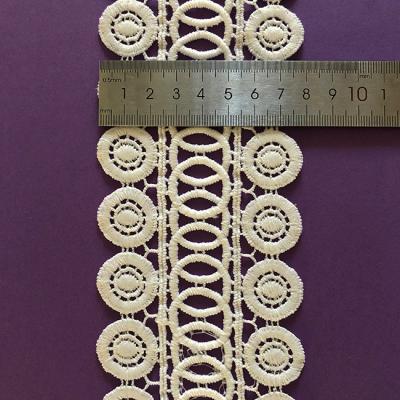 China New Viable Polyester Lace Fabric 100% French Fancy Embroidery Lace Trim for sale