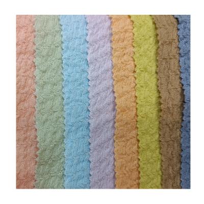 China Polyester 5 Spandex Viable Elastic Fabric 95 Color Customization Breathable Crinkle Soft Single Process for sale