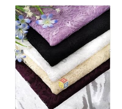 China Wholesale Environmental Protection Durable New Arrival Handmade Lace Fabric Embroidery Color for sale