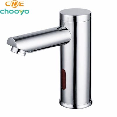 China Sense Faucets New Arrival Chrome Infrared Automatic Faucet Sink Sensor Smart Water Tap Faucet For Cold Water for sale