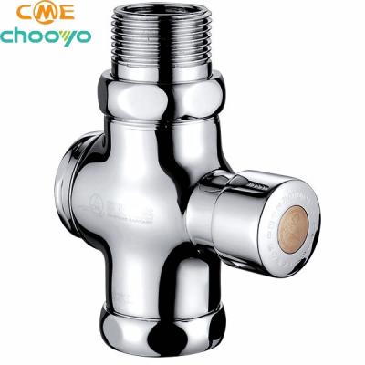 China Modern Hot Sale Bathroom Toilet Accessories Water Saving Chrome Plated Time Delay Flush Valve For Toilet for sale