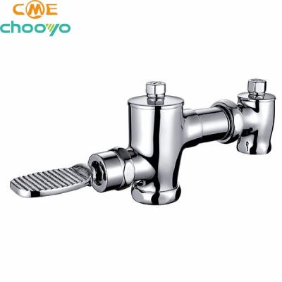 China Contemporary High Quality Foot Step Flush Valve Chrome Toilet Flush Valve Suitable For Belarus Market for sale