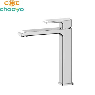 China Modern Basin Taps Chrome Lavatory Faucet Single Handle Mixer Taps for sale