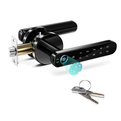 China Acrylic Panel + Keyless Entry Door Lock Zinc Alloy Smart Fingerprint Door Lock For Bedroom With Nice Design for sale