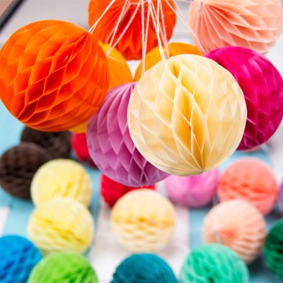 China Activity Paper Decor 8cm Birthday Wedding Decorations Paper Customized Honeycomb Necessary Ball for sale