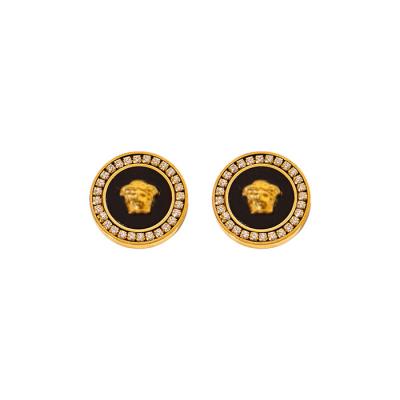 China New Design Lead Free Zircon Nickel Shell Inlaid Titanium Steel Stud Earrings for sale