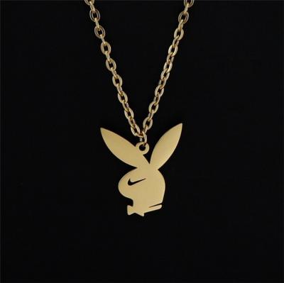 China StreetwearLink Lead Free Nickel Free Chain Findings Charms Boy Bunny Tick Swoosh Necklace Stainless Steel Jewelry Game for sale