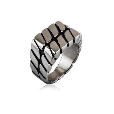 China Ring Vintage Silver Punk Style Lead Free Nickel Free 13mm Wide Band Square Shaped Mens Biker's Ring for sale