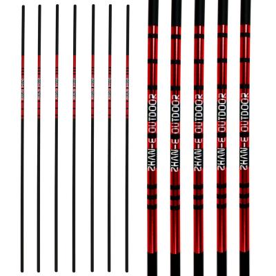 China Luminous Red Shaft Red Arrow Carbon Model Kit With Nocks Inserts DIY Red Turned Aluminum Arrow For Archery Hunting for sale