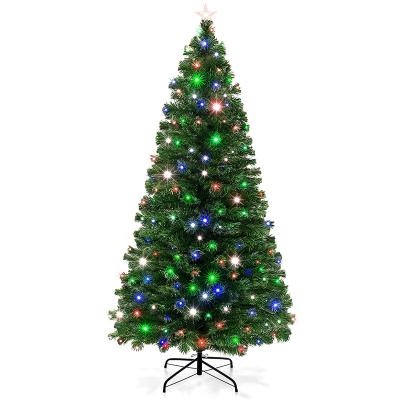 China Wholesale New Christamas Decoration Artificial Fiber Optic Christmas Tree With LED Light Navidad Party Decorations for sale