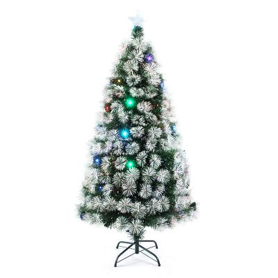 China 2021 Bestselling Home Decoration Christamas Artificial Amazon Pine Needle with Foam Powder Fiber Optic Christmas Tree for Holiday Home Decoration for sale