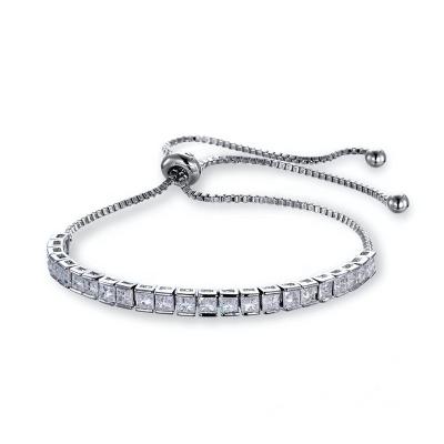 China Wholesale Price CLASSIC 925 Sterling Silver Zircon Tennis Bracelets for Gifts for sale