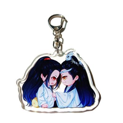 China Modern Trending Letter Round Make Your Own Anime Glitter Hologram Key Chain Custom Acrylic Key Chain for sale