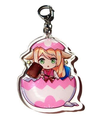 China Modern Charm Hologram Anime Glitter Key Chain Holographic Custom Acrylic Key Chain for sale