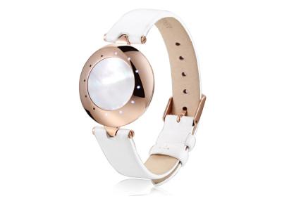 China Smart IOS Wrist Watch Phone Manufacturer Pedometer White Leather Rose-Gold for sale