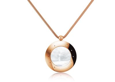 China Rose-Gold Women Bluetooth Smart Fit Necklace Mileage Measuring Battery for sale