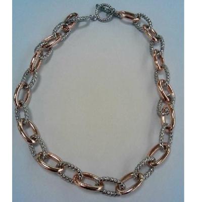 China (N-07)18K rose Gold Plated fashion Jewelry Wholesale Link Chain Necklace 18inch for sale