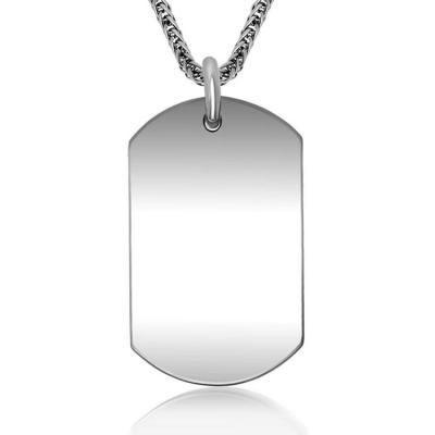 China Men's Titanium Stainless Steel Dog Tag Necklace with 20 Inches or 24 Inches Chain(SP265) for sale