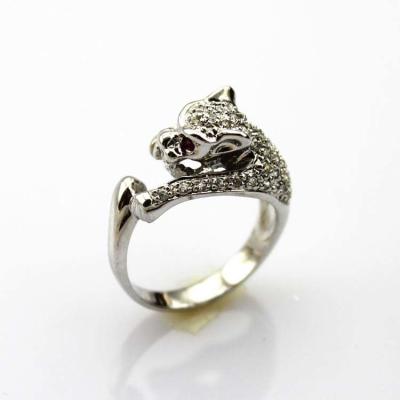 China Women Jewelry 925 Silver Pave Clear Cubic Zirconia Animal Ring (S-RJ690) for sale