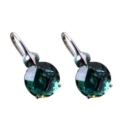 China Sterlilng 925 Silver Green Cubic Zircon Drop Earrings Women Jewelry (060308) for sale