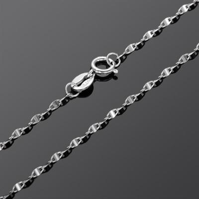 China 18K White Gold Twist Link Chain Necklace 18 inches for Women  (NG019) for sale