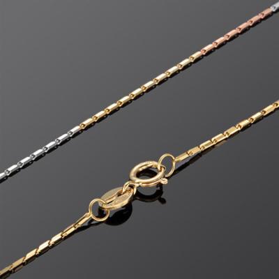 China 18K Rose Yellow White Three Tone Gold Chain Women Necklace (NG0112) for sale