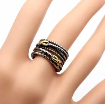 China Fashion Silver Gold Two -Tone Double X  Crossover Women Ring (R-90) for sale