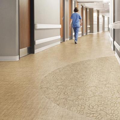 China Waterproof/Sound Reduction/Soft Touch/Clean/Easy Easy Install Waterproof Antibacterial 100% PVC Vinyl Plastic Flooring Flooring Roll 3mm Thick For Hospital Heterogeneous Vinyl Flooring for sale