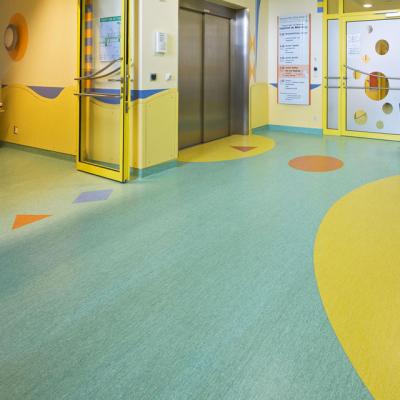 China Anti Bacterial Durable Non Slip Matte Vinyl Sheet Homogeneous Tile For Kindergarten Vinyl /pvc Floor Mat Roll Flooring For Nursery for sale