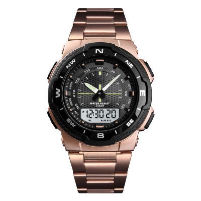 China Men's dual-display analog and digital wrist watch for men waterproof casual wrist watch 1370 for sale