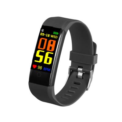 China 115PLUS Digital Body Temperature Smart Watch Heart Rate Thermometer Hand Watch Wrist Forehead Mode for sale