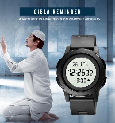 China azan watch 1730 Qibla Multifunctional Waterproof Digital Men's Watch for sale