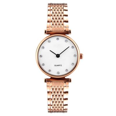 China 1223 Style Alloy Watch Case Stainless Steel Back Fashion Ladies Quartz Movt Watch Price Diamond Wrist Watches for sale