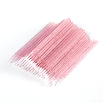 China Nylon Disposable Eyelash Stick Cotton Brush Cotton Swab Micro Eyelash Cleaning Tools for sale