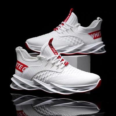 China Cushioning Custom Logo Top Sale Fashion Brand Shoes Sports Knitting White Mens Walking Style Sneakers Basketball Causal Shoes For Men for sale