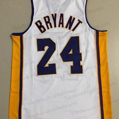 China Anti-Bacterial Customized Best Quality Stitched Kobe Bryant #24 Kb Bryant #8 Mamba #23 James Stitched Customized Embroidered Basketball Jersey for sale