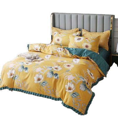 China Bestseller Folded Customized Design Popular Polyester Bedding Set 3Piece Queen Duvet Cover Set for sale