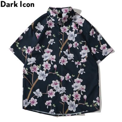 China Breathable Floral Print Hawaiian Shirt Men Short Sleeved Shirts Mens 2021 Summer Casual Shirt For Man for sale