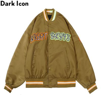 China Autumn Thin Material Men's Baseball Ribbon Collar Color Block Color Block Jacket Black Brown Plus Jacket for sale