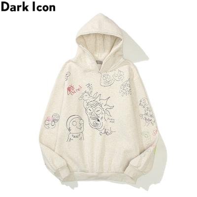 China Pullover Graffiti Fleece Hoodie Men Women Autumn Pullover Men's Sweatshirts and Hoodies for sale