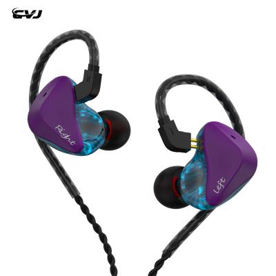 China In-Ear CVJ CSK IEM Headphones , 1DD 1BA Hybrid Drivers In Ear Monitor Wired Earbuds With Metal And Resin Shell for sale