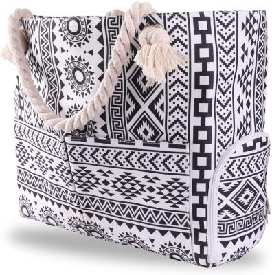 China 100% Eco-Friendly Beaches Extra Large Tote Bag, 2022 Newest Multiple Pockets Waterproof bolsa de playa for sale